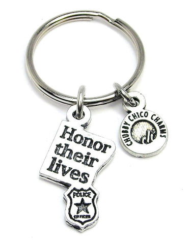Honor Their Lives With Badge Key Chain