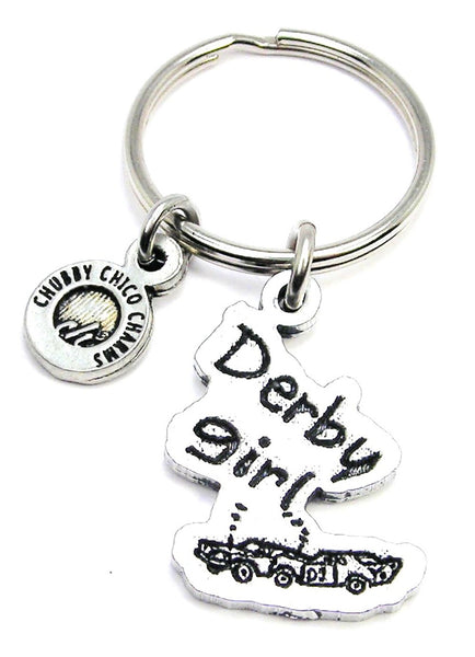 Derby Girl With Smashed Cars Key Chain