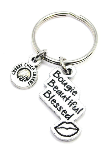 Bougie Beautiful Blessed Key Chain