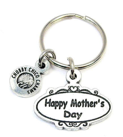 Happy Mother's Day Oval Key Chain