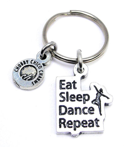 Eat Sleep Dance Repeat Key Chain