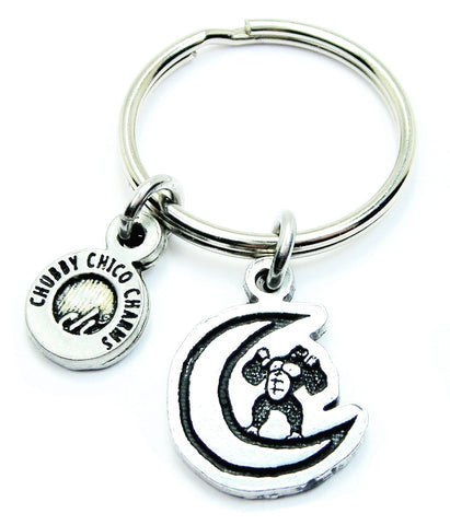 Apes On The Moon Key Chain