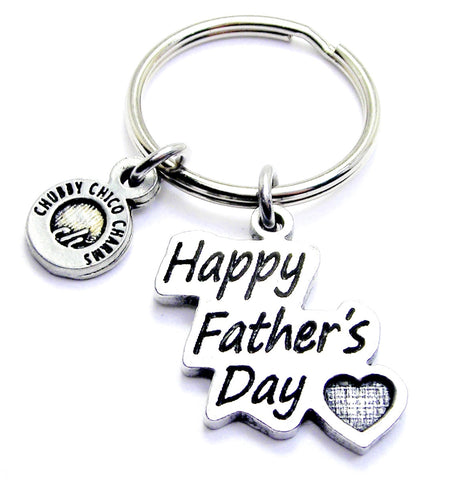 Happy Father's Day With Heart Key Chain