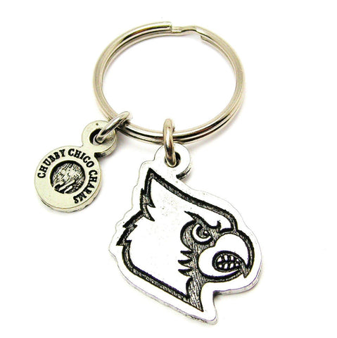 Cardinal Head Key Chain