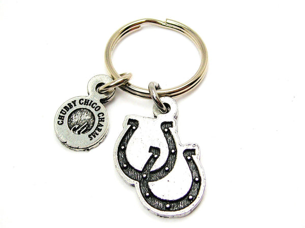 Double Horseshoes Key Chain