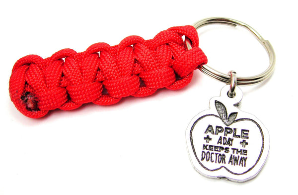 Apple A Day Keeps The Doctor Away 550 Military Spec Paracord Key Chain