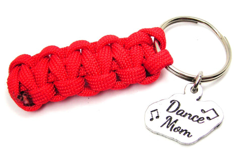 Dance Mom With Music Notes 550 Military Spec Paracord Key Chain