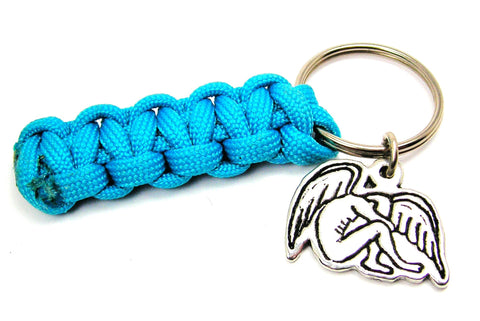 Weeping Male Angel 550 Military Spec Paracord Key Chain