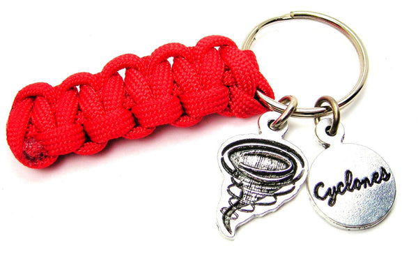 Cyclone With Cyclones Circle 550 Military Spec Paracord Key Chain