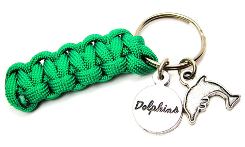 Dolphin With Dolphins Circle 550 Military Spec Paracord Key Chain
