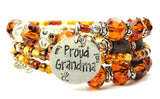 Proud Grandma Circle Multi Wrap Bracelet