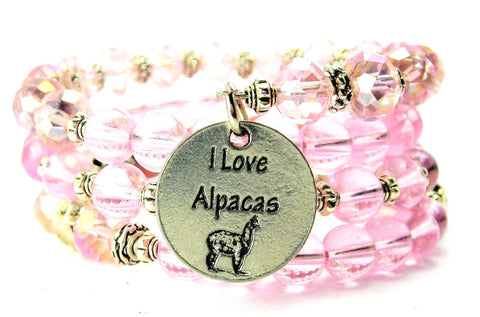 I Love Alpacas Multi Wrap Bracelet