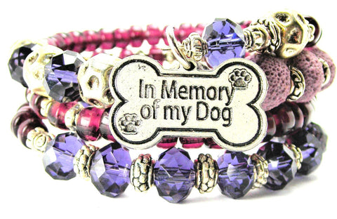 In Memory Of My Dog Multi Wrap Bracelet