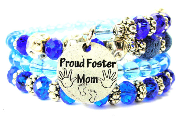 Proud Foster Mom Multi Wrap Bracelet