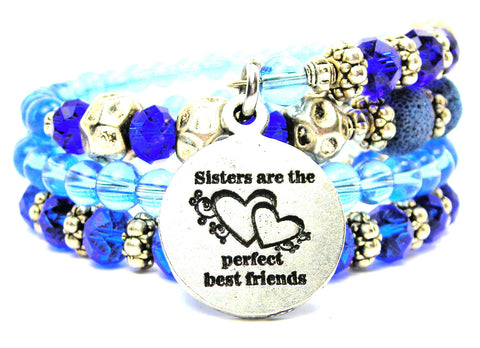 Sisters Are The Perfect Best Friends Circle Multi Wrap Bracelet