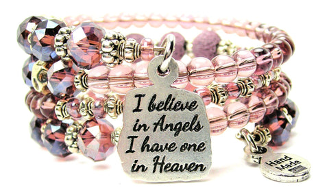 I Believe In Angels I Have One In Heaven Multi Wrap Bracelet
