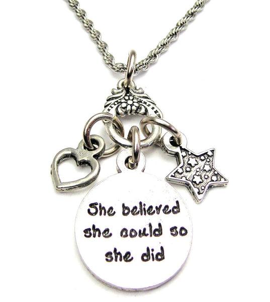 She Believed She Could So She Did Catalog Necklace