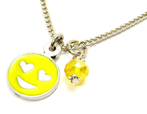 Hand Painted Love Emoji Necklace