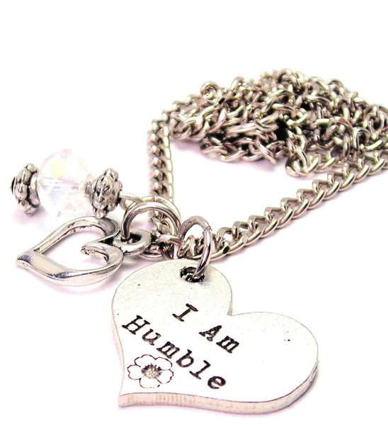 I Am Humble Necklace with Small Heart