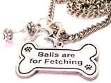 Balls Are For Fetching Bone Shaped Necklace with Small Heart
