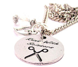 Runs With Scissors Necklace with Small Heart