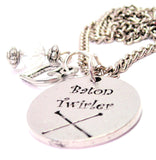 Baton Twirler Necklace with Small Heart