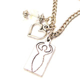 Wiccan Goddess Necklace with Small Heart