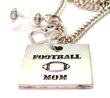 Football Mom Necklace with Small Heart