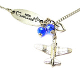 Love Model Airplanes And Hellcat Fighter Plane Lariat Necklace