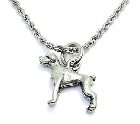 Dog Boxer Single Charm Necklace