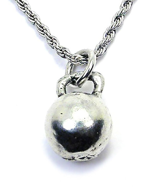 Large Kettlebell Single Charm Necklace