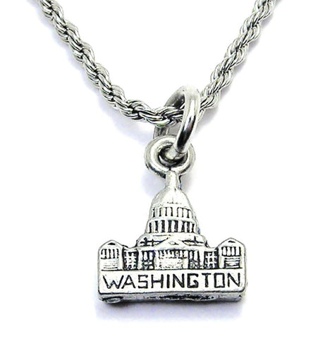 Washington DC Single Charm Necklace