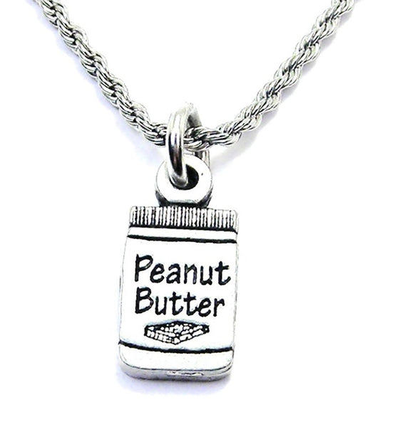 Jar Of Peanut Butter Single Charm Necklace