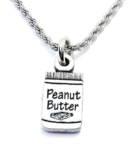 Jar Of Peanut Butter Single Charm Necklace