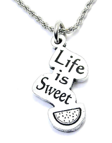 Life Is Sweet Single Charm Necklace
