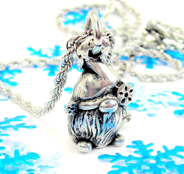 Winter Gnome Single Charm Necklace