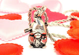 Valentine Gnome Single Charm Necklace