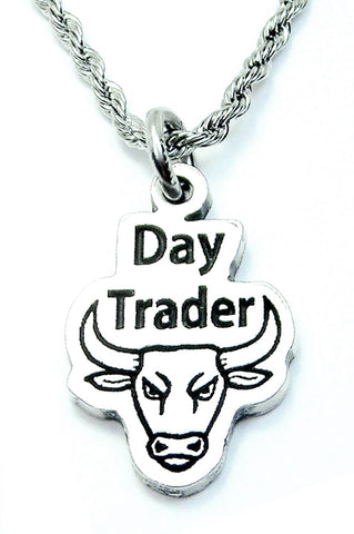 Day Trader Bull Single Charm Necklace