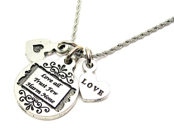love will keep us together,  love charm,  love necklace,  love jewelry,  rope necklace