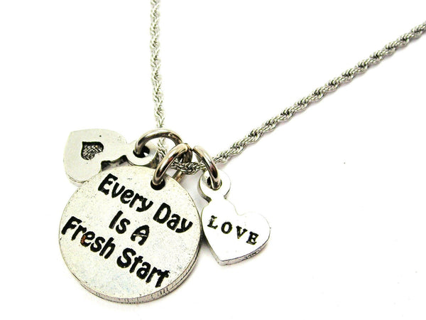 inspirational charm,  inspirational necklace,  inspirational jewelry,  rope necklace
