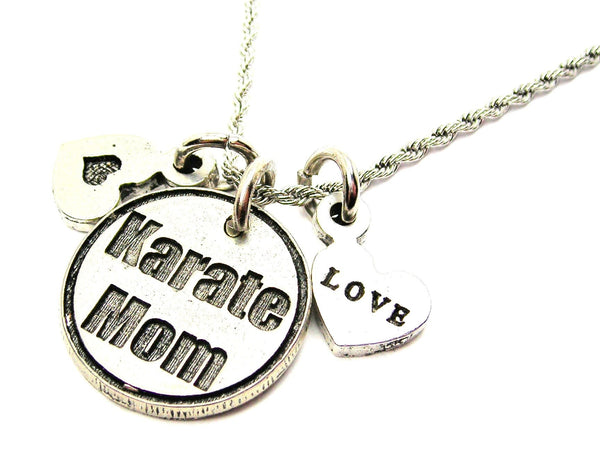 Karate Mom Stainless Steel Rope Chain Necklace