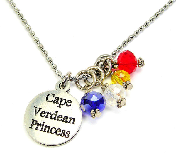 Cape Verdean Princess Princess Stainless Steel Rope Chain Necklace