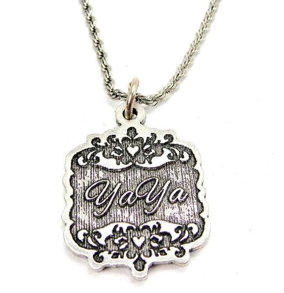 YaYa Victorian Scroll Single Charm Necklace