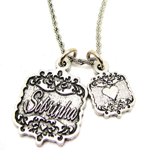 Sobrinha Victorian Scroll With Victorian Accent Heart 20" Chain Necklace