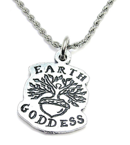 Earth Goddess Single Charm Necklace