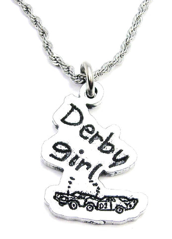 Derby Girl Crashed Cars Single Charm Necklace