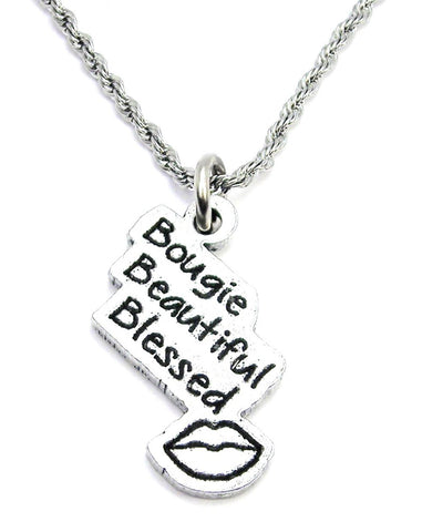 Bougie Beautiful Blessed Single Charm Necklace