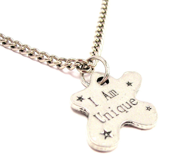 I Am Unique Single Charm Necklace