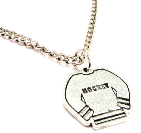 Hockey Jersey Single Charm Necklace