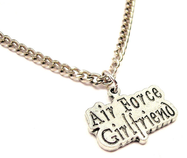 Air Force Girlfriend Single Charm Necklace